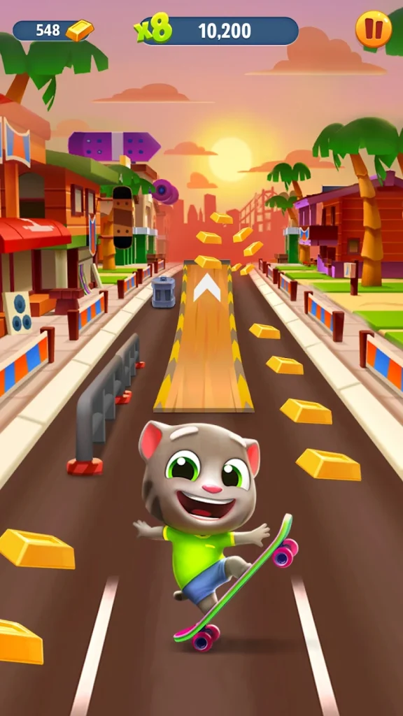 Talking Tom Gold Run Mod APK v6.4.0.2467 (unlimited money and gems) screenshot 1