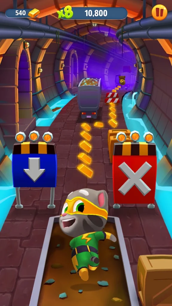 Talking Tom Gold Run Mod APK v6.4.0.2467 (unlimited money and gems) screenshot 4