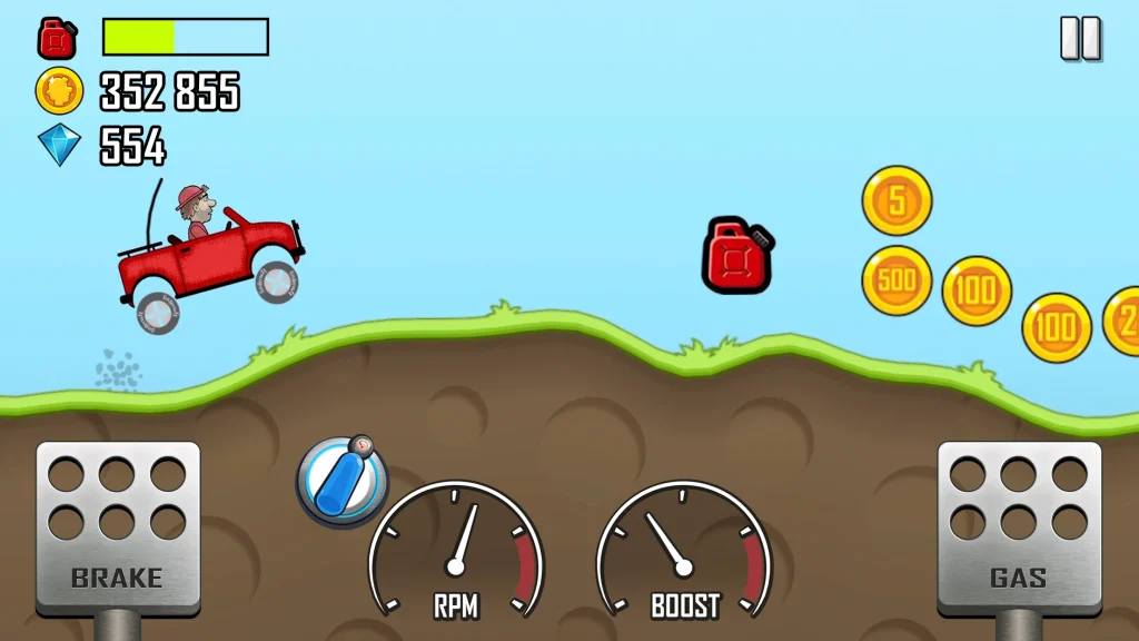 Hill Climb Racing MOD APK v1.58.0 unlimited money diamond and fuel and paint screenshot 1
